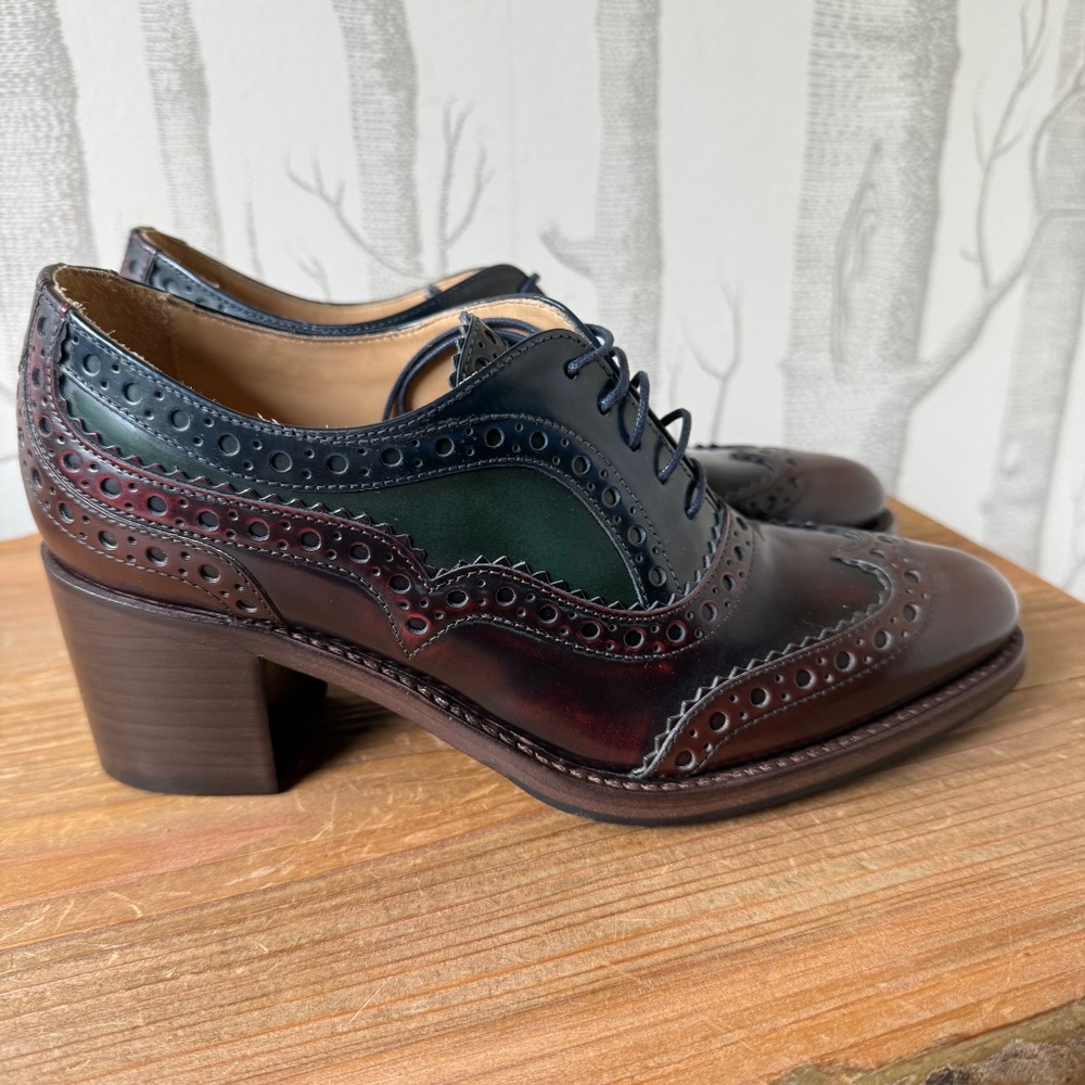 NIB The Office of Angela Scott Mrs. Doubt Colorblock Brogue Oxford- Size 37.5 - Picture 2 of 13